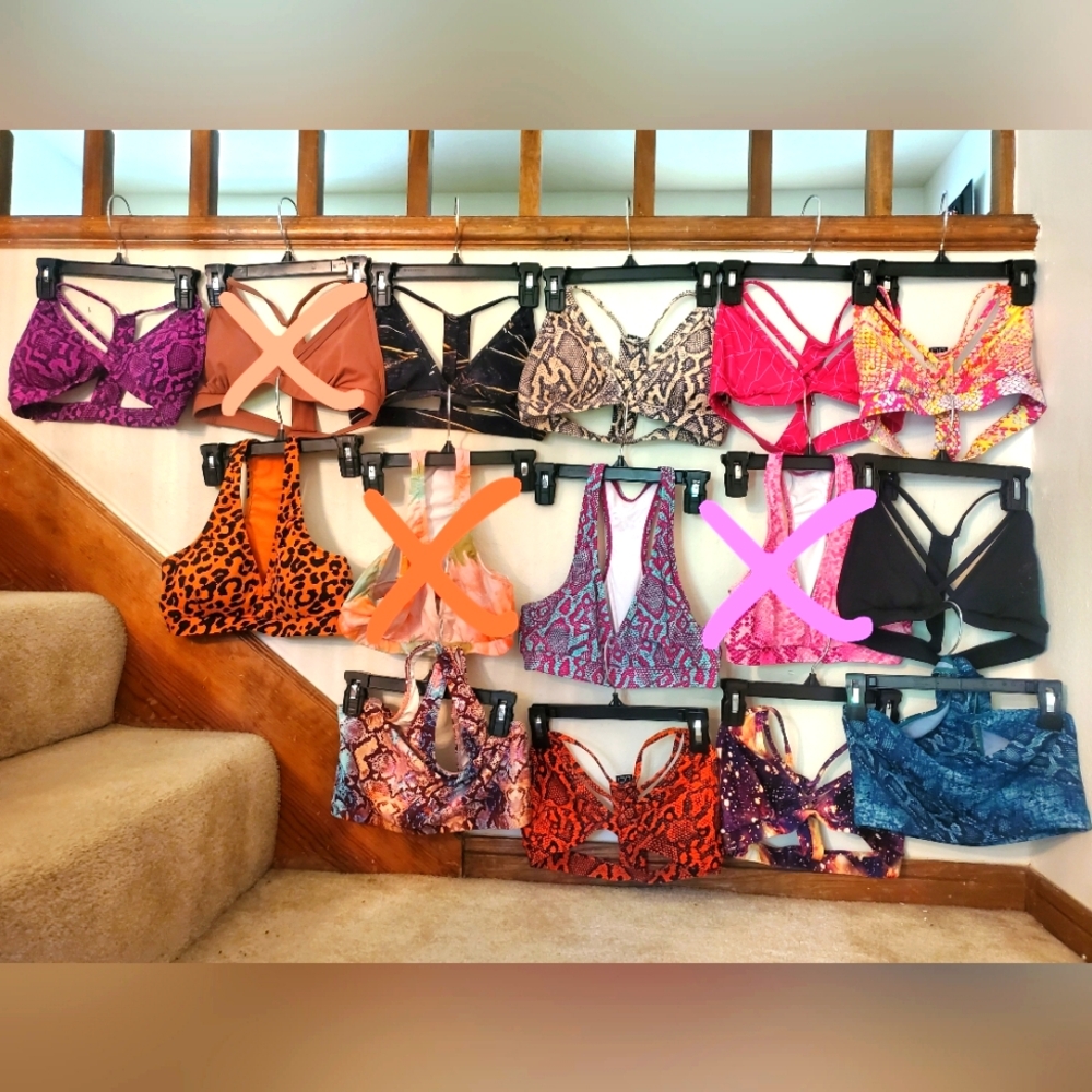 Multi Colors & Patterns Sports Bra Bundle (All Sizes are SMALL) 12 BRAS TOTAL